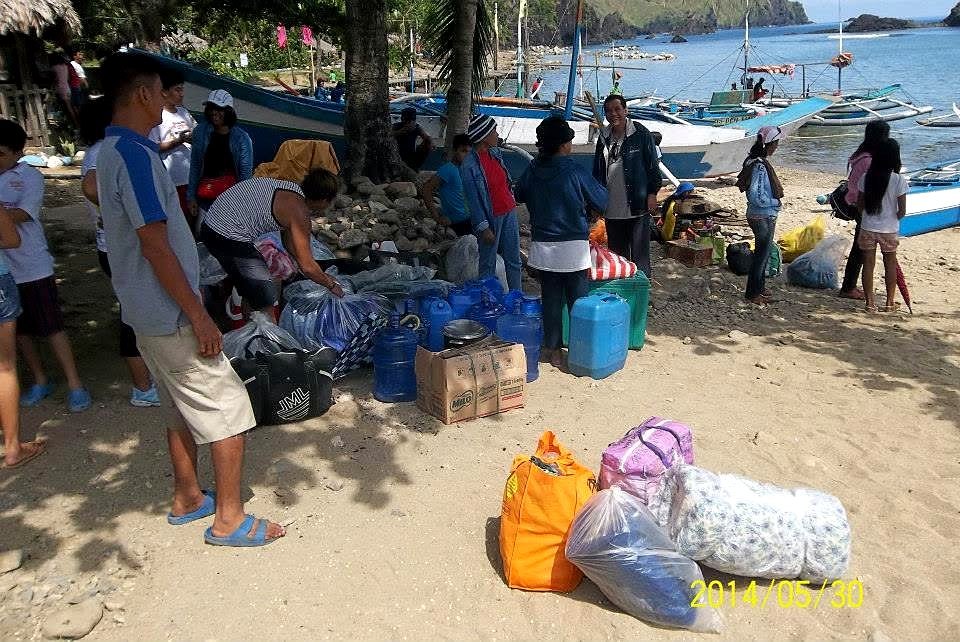 loading up supplies for our stay at Fuga Island